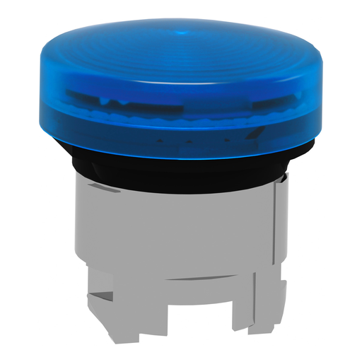 Mayer-DDS-Head for pilot light, Harmony XB4, blue, 22mm, with grooved lens, universal LED-2