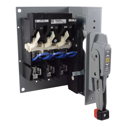 Mayer-DDS-Operating mechanism, flange mounted, fixed depth assembly, 30A, 600 V, no fuse, switch mechanism, 6 inch handle-1