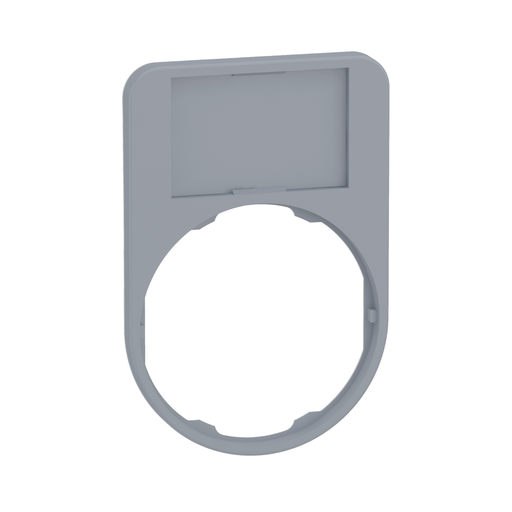 Mayer-DDS-Legend holder, Harmony XB5, 40 x 60mm, for flush mounted heads, grey bezel, with grey blank legend-1
