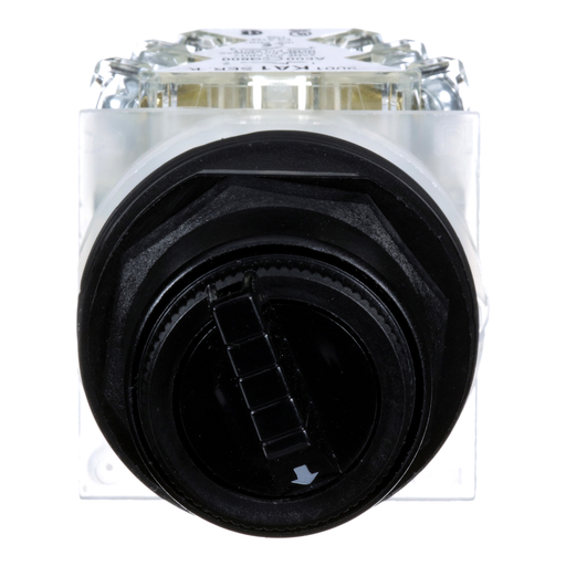 Mayer-DDS-30mm Push Button, Type SK, selector switch, 3 position, C cam, black knob, 1NO and 1NC-2