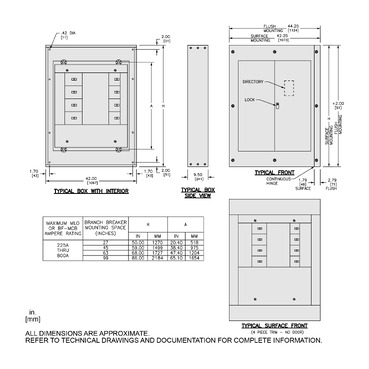 Mayer-DDS-Interior, I-Line Panelboard, HCP, 400A, main lugs, 45in CB space, for 42in W x 59in H x 9.5in D box, Al bus-2