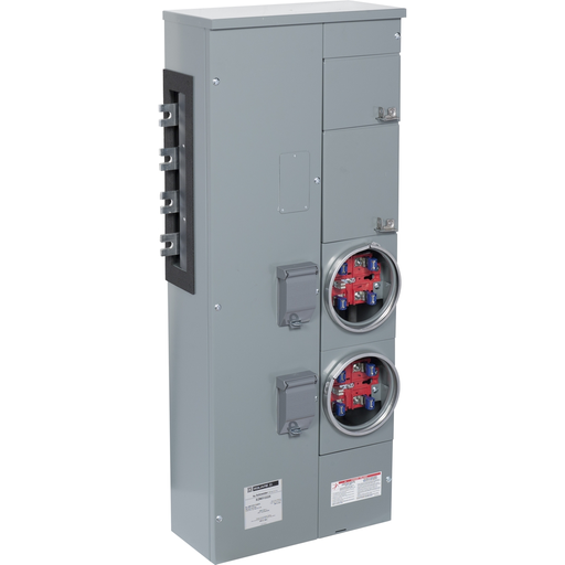 Mayer-DDS-Branch unit, EZ Meter-Pak, 225A, 2 x 5 jaw sockets, 208Y/120VAC, no bypass, ringed, 800A Al busbar-2