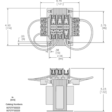 Mayer-DDS-Industrial control transformer, Type TF, 1 phase, 300VA, 208V primary, 120V secondary, 50/60Hz-2