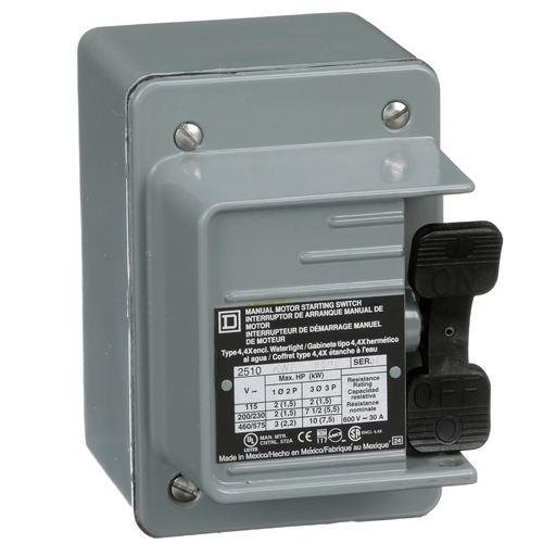 Mayer-DDS-Switch, manual, 30A, 3 pole, 20HP at 575VAC, 3 phase, toggle operated, no indicator, NEMA 4, one conduit opening-1