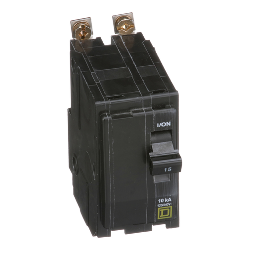 Mayer-DDS-Mini circuit breaker, QO, 15A, 2 pole, 120/240VAC, 22kA, bolt on, fungal treatment-1