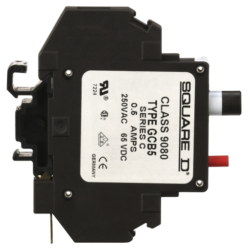 Mayer-DDS-Circuit protector, Linergy, thermal magnetic overcurrent, track mount, 0.5A, 250VAC, 65VDC-2