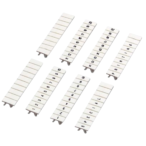 Mayer-DDS-Marking strip, Linergy TR, clip in type, 5mm, printed characters 1 to 10, printed horizontal, white, Set of 10-1