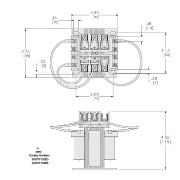Mayer-DDS-Industrial control transformer, Type TF, 1 phase, 150VA, 208V primary, 120V secondary, 50/60Hz-2
