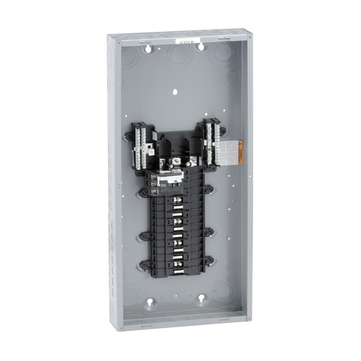 Picture of QO327M100 - Load center, QO, 3 phase, 27 spaces, 27 circuits, 100A convertible main breaker, NEMA1, UL