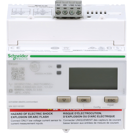 Mayer-DDS-iEM3465 energy meter - BACnet - 1 DI - 1 DO - multi-tariff - LVCT-2