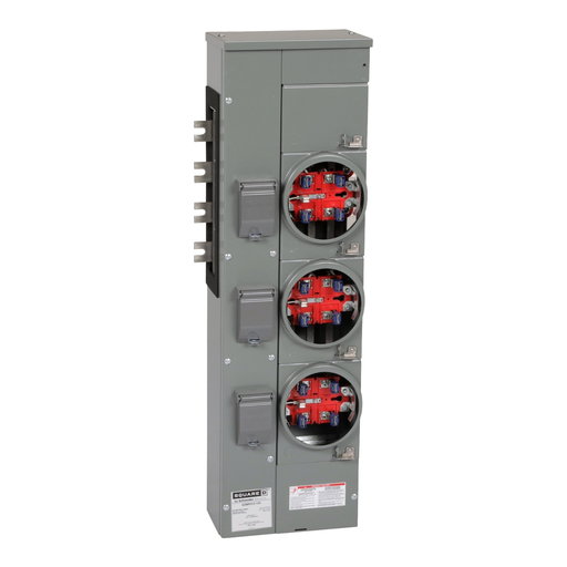 EZMR313125 - Branch unit, EZ Meter-Pak, 125A, 3 x 5 sockets, 208Y/120VAC, no bypass, ringless, 800A Al busbar
