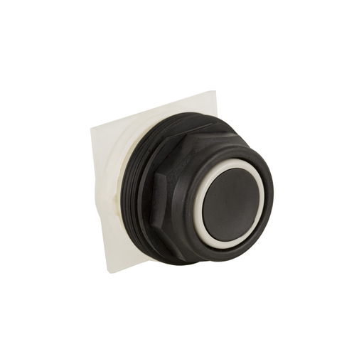 Picture of 9001SKR1B - Push button head, Harmony 9001SK, plastic, flush, black, 30mm, spring return