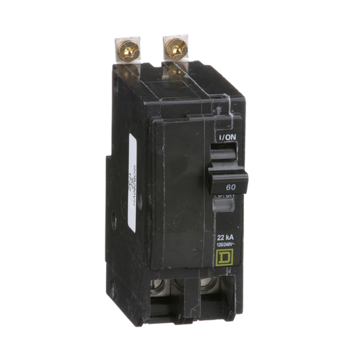 QOB260VH - Mini circuit breaker, QO, 60A, 2 pole, 120/240VAC, 22kA, bolt on