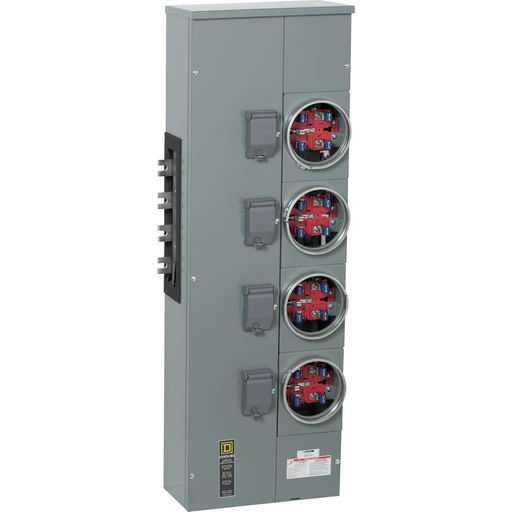 Mayer-DDS-Branch unit, EZ Meter-Pak, 225A, 4 x 5 jaw sockets, 208Y/120VAC, no bypass, ringed, 1200A Al/Cu busbar-1