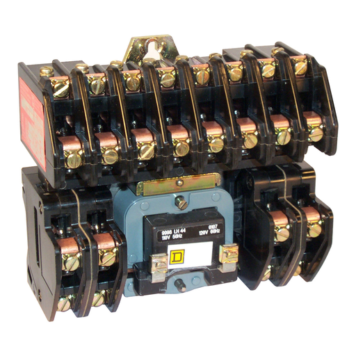 Mayer-DDS-Contactor, Type L, multipole lighting, electrically held, 30A, 12 pole, 600V, 110/120VAC 50/60Hz coil, open style [TAA]-2