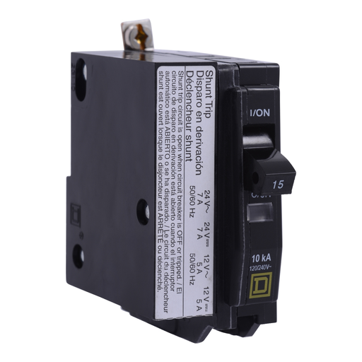 Mayer-DDS-Mini circuit breaker, QO, 20A, 1 pole, 120/240VAC, 10kA, bolt on, AC/DC shunt-1