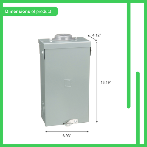 Mayer-DDS-Circuit breaker enclosure, QO, 1 phase, 2 spaces, 100A, NEMA3R, UL-2