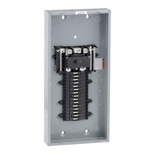 Product image for Square D QO130M200P 200A 120/240V 1phase Convertible Main Breaker Load Center, Plug-On Neutral, 30 Spaces / 40 Circuits, NEMA-1, Gray