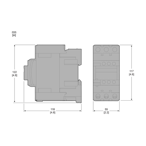 Mayer-DDS-IEC contactor, TeSys Deca, nonreversing, 40A, 30HP at 480VAC, up to 100kA SCCR, 3 phase, 3 NO, 24VAC 50/60Hz coil, open-2