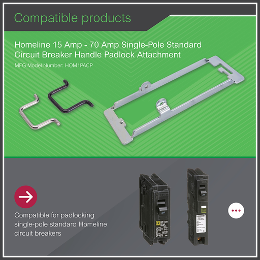 Mayer-DDS-Mini circuit breaker accessory, Homeline, handle padlock attachment, 1 pole std breaker, on/off lock-2