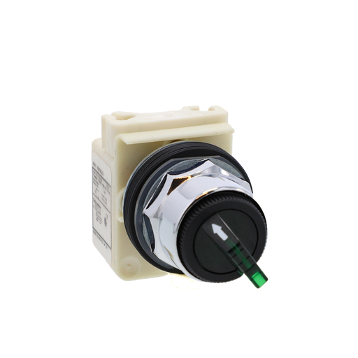 Product image for Square D 9001K11J38LGG 30 mm 2-Position Green Maintained Knob Illuminated Selector Switch Operator