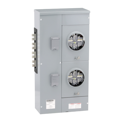 EZML332225 - Branch unit, EZ Meter-Pak, 225A, 2 x 7 jaw sockets, 208Y/120VAC, lever bypass, ringless, 1200A Al/Cu busbar