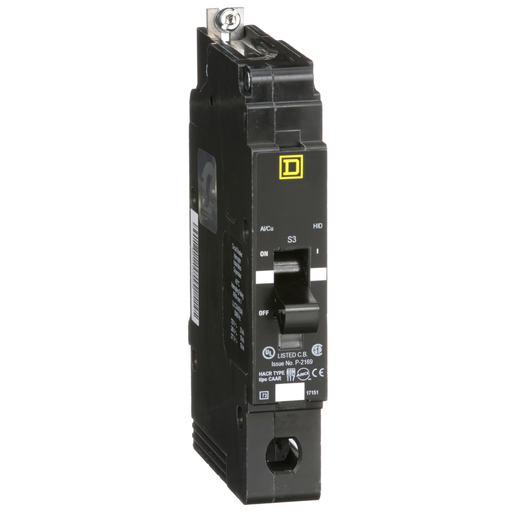 EDB14030 - [TAA] Mini circuit breaker, E-Frame, 30A, 1 pole, 277VAC, 25kA max, bolt on