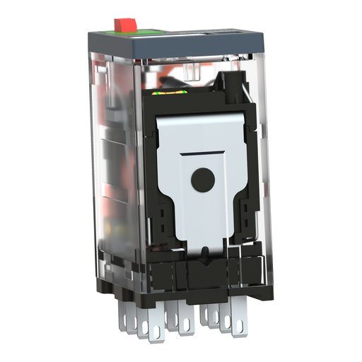 Mayer-DDS-miniature plug in relay, Harmony Electromechanical Relays, 10A, 3CO, with LED, lockable test but to n, 24V AC-2