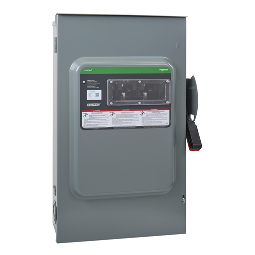 VH324NR - Safety switch, VisiPacT, heavy duty, fused, viewing window, NEMA 3R, 240V, 200A, 3 pole, neutral installed