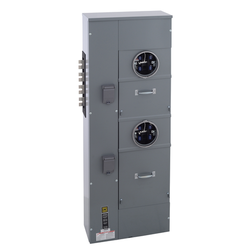 Mayer-DDS-Branch unit, EZ Meter-Pak, 225A, 2 x 5 jaw sockets, 208Y/120VAC, test block bypass, ringed, 1200A Al/Cu busbar-2