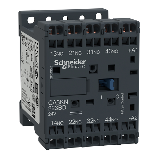 CA3KN223BD - Control relay, TeSys K, 2 NO + 2 NC, lt or eq to 690V, 24VDC standard coil