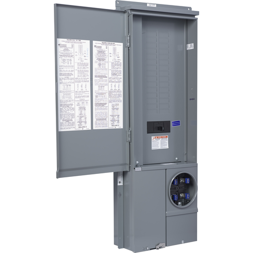 Mayer-DDS-All in one, Homeline, combination service entrance, ringed socket, 125A, semi flush, 20 spaces, 40 circuits, 10kA SSCR, OH, UG, no bypass, solar ready-2