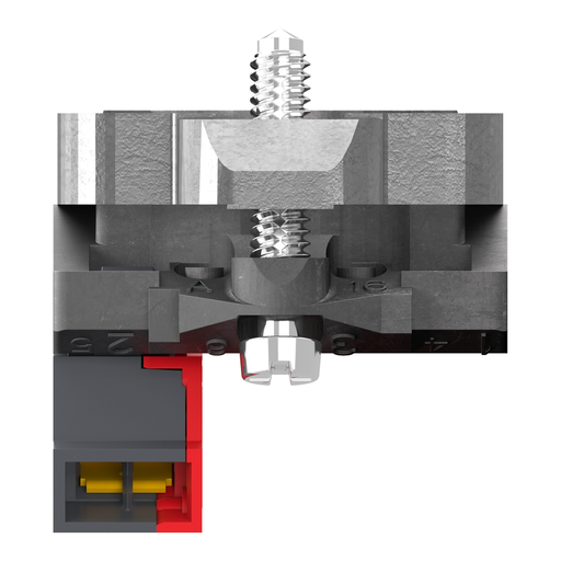 Mayer-DDS-Complete body contact assembly, Harmony XB4, single contact, with fixing collar, metal, 1 NC, compact push in terminals-2