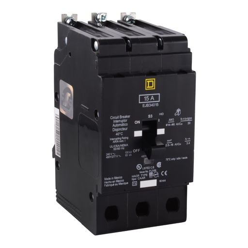 Mayer-DDS-Mini circuit breaker, E-Frame, 30A, 3 pole, 480Y/277VAC, 25kA max, bolt on [TAA]-2