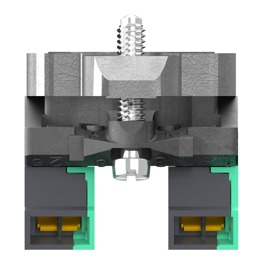 Mayer-DDS-Complete body contact assembly, Harmony XB4, single contact, with fixing collar, metal, 2 NO, compact push in terminals-2