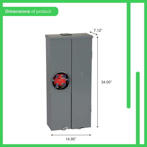 Mayer-DDS-All in one, Homeline, CSED, ringed socket, 200A, surface mount, 20 spaces, 40 circuits, 10kA SCCR, no bypass-2