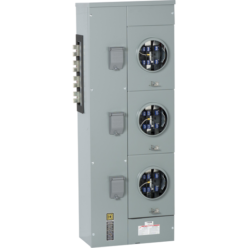 Mayer-DDS-Branch unit, EZ Meter-Pak, 225A, 3 x 7 jaw sockets, 208Y/120VAC, no bypass, ringless, 1200A Al/Cu busbar-2