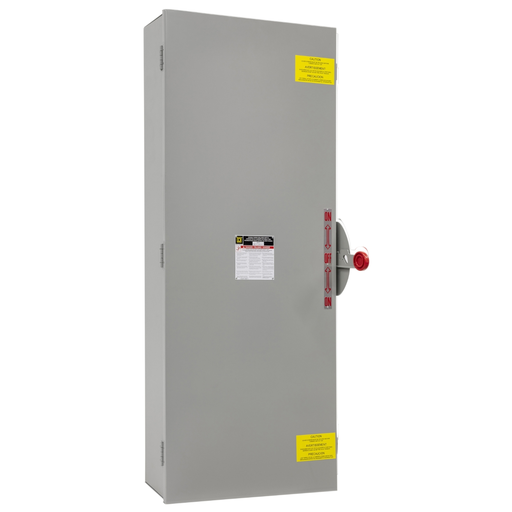 DTU465 - Safety switch, double throw, non fusible, 4 pole, 4 wire, 600VAC, 250VDC, 400A, Type 1