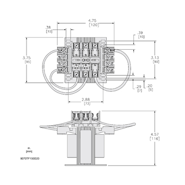 Mayer-DDS-Industrial control transformer, Type TF, 1 phase, 150VA, 208/230/460V primary, 115V secondary, 50/60Hz-2