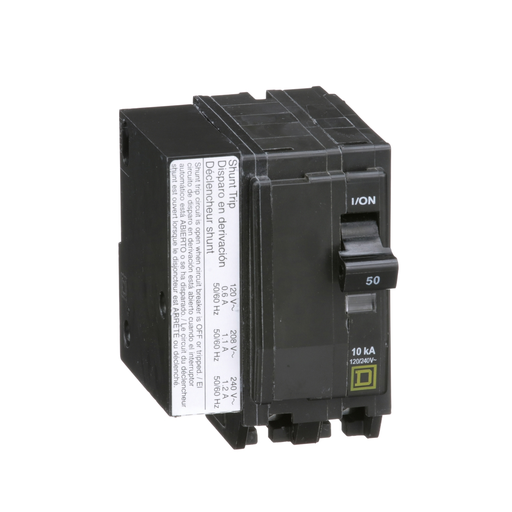 Mayer-DDS-Mini circuit breaker, QO, 50A, 2 pole, 120/240VAC, 10kA, plug in, AC shunt-2