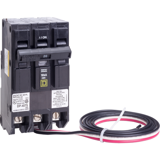 Mayer-DDS-Mini circuit breaker, QO, 20A, 3 pole, 120/240VAC, 10kA, plug in, Powerlink, 48in leads-1