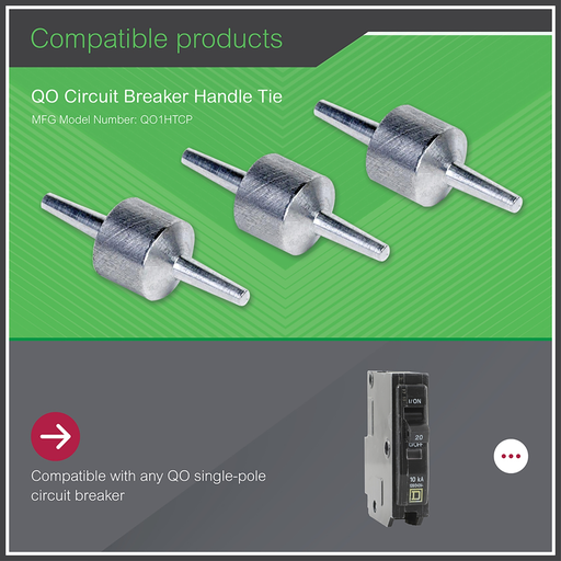 Mayer-DDS-Mini circuit breaker accessory, QO, handle tie, 1 pole-2