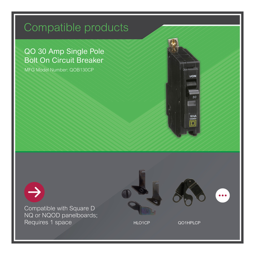 Mayer-DDS-Mini circuit breaker, QO, 30A, 1 pole, 120/240VAC, 10kA, bolt on-2