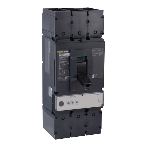 LGL36400CU33X - Circuit breaker, PowerPacT L, 400A, 3 pole, 600VAC, 18kA, lugs, MicroLogic 3.3S, 100%