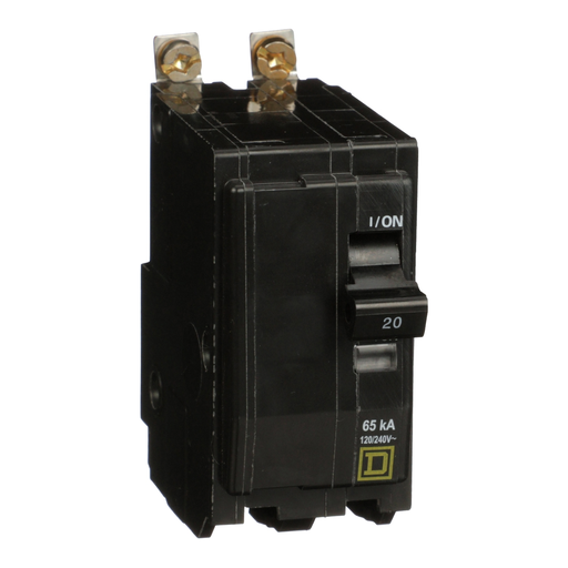 Mayer-DDS-Mini circuit breaker, QO, 20A, 2 pole, 120/240VAC, 65kA, bolt on, fungal treatment-1