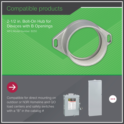 Mayer-DDS-Accessory, bolt-on hub, 2.50in, rainproof-2