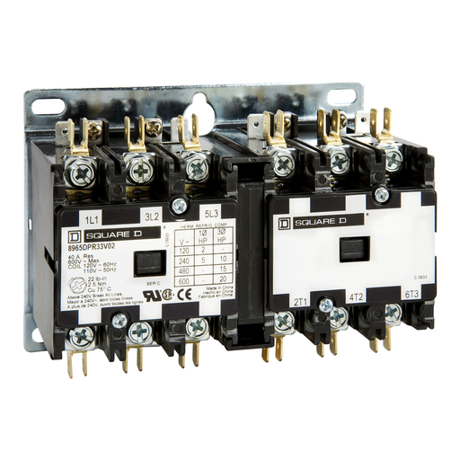 Mayer-DDS-Reversing Hoist Contactor, 30A, 3 pole, 110/120VAC 50/60Hz coil, open style-2