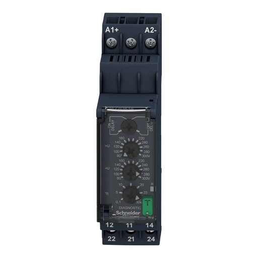 Mayer-DDS-voltage control relay, Harmony Control Relays, 8A, 2CO, 80...300V AC DC, 110...240V AC DC-3