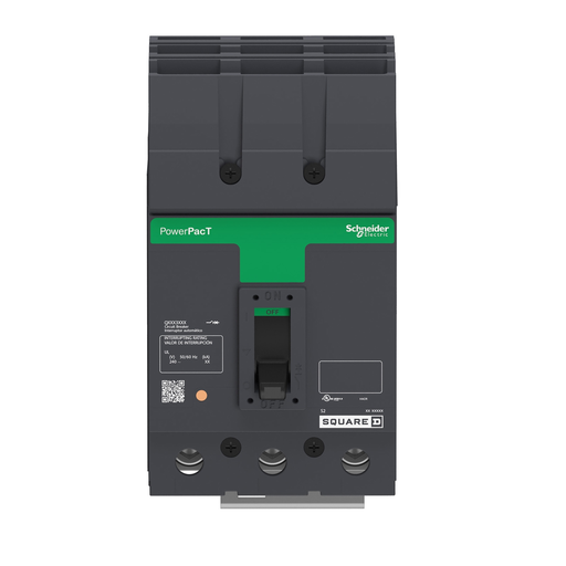 Mayer-DDS-Circuit breaker, PowerPacT Q, 225A, 3 pole, 240VAC, 65kA, I-Line, thermal magnetic, 80%, ABC-2