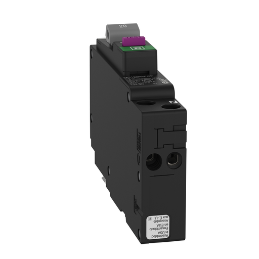 Mayer-DDS-Mini circuit breaker, QO, 20A, 1 pole, 120VAC, 10kA, plug in, combo ARC fault, 6mA grd fault A, plug on neutral [TAA]-2